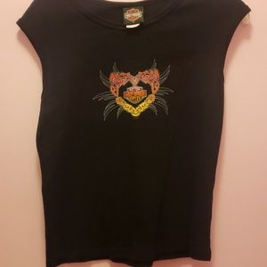 Harley Davidson Womens Cut Out Tank (L)